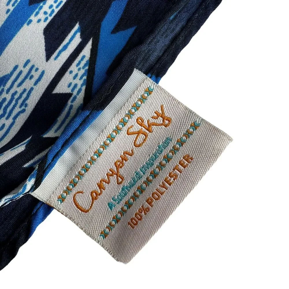 Canyon Sky Southwestern Blue White Scarf Wrap Table Runner